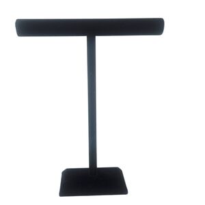 Black Velvet Jewelry Display Stand 18" Single Bar Necklace Bracelet Holder